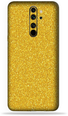 OggyBaba Mi Note 8 pro, Phone Back side Protector and Camera Protector Mobile Skin(Ultra Super Golden Glitter Matte Finish)