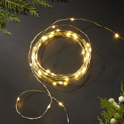 One Trade India 30 LEDs 3.05 m Yellow Steady String Rice Lights(Pack of 1)