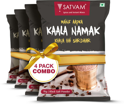 Satvam Black Salt Black Salt(4 kg, Pack of 4)