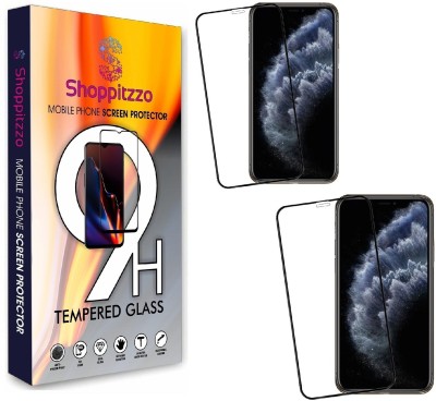 Shoppitzzo Edge To Edge Tempered Glass for APPLE iPhone XS Max/APPLE iPhone 11 Pro Max, Gorilla Glass, 11D, 9H Hardness, Full Glue, Anti Scratch, With Easy Installation Kit, Oleophobic Coated(Pack of 2)