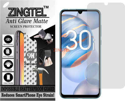ZINGTEL Tempered Glass Guard for HONOR 30 I (Matte Flexible Shatterproof)(Pack of 1)