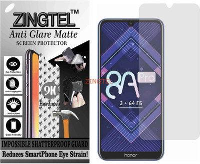 ZINGTEL Tempered Glass Guard for HONOR 8A PRIME (Matte Flexible Shatterproof)(Pack of 1)
