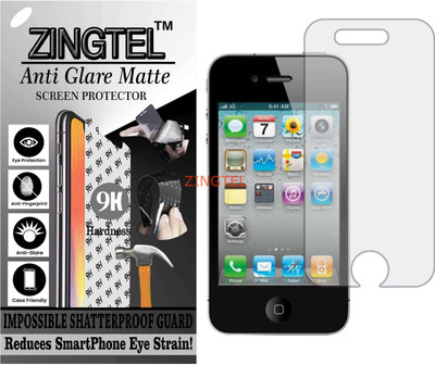 ZINGTEL Tempered Glass Guard for APPLE IPHONE 4 (Matte Flexible Shatterproof)(Pack of 1)