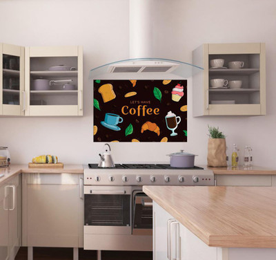 MH Decor 60 cm Coffe Self Adhesive Sticker(Pack of 1)