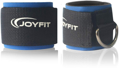 Joyfit Ankle Straps with Pad and D Ring Ankle Support(Blue)