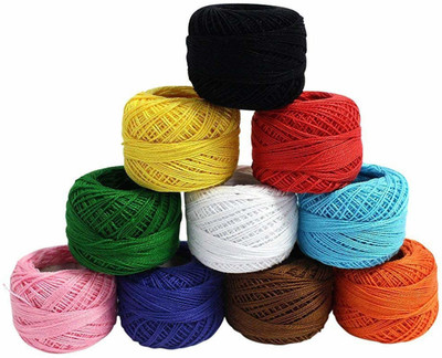 coriox Multicolor Thread(60 m Pack of10)