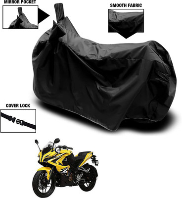 KEDIT Waterproof Two Wheeler Cover for Bajaj(Pulsar 200 NS DTS-i, Black)