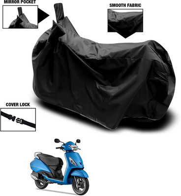 KEDIT Waterproof Two Wheeler Cover for TVS(Jupiter, Black)