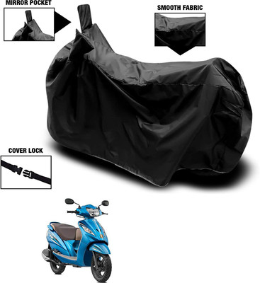 KEDIT Waterproof Two Wheeler Cover for TVS(Wego, Black)