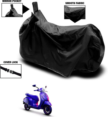 KEDIT Waterproof Two Wheeler Cover for Bajaj(Chetak, Black)