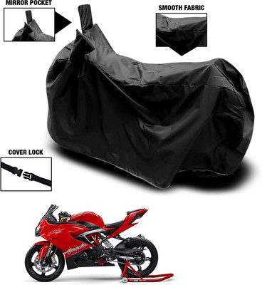 KEDIT Waterproof Two Wheeler Cover for TVS(Apache RR 310, Black)