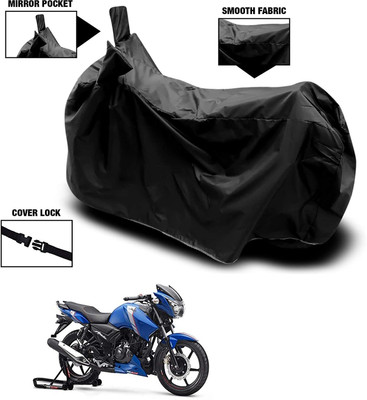 KEDIT Waterproof Two Wheeler Cover for TVS(Apache RTR 160, Black)
