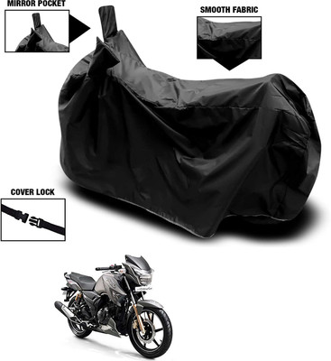 KEDIT Waterproof Two Wheeler Cover for TVS(Apache RTR 180, Black)