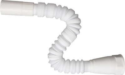 PBROS Flexible PVC Long Socket Waste Drain Pipe for Wash Basin Sink PVC Wash Basin & Kitchen Sink PVC Waste Pipe Hose Pipe(30 cm)