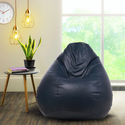 Devogue XXL Tear Drop Bean Bag Cover  (Without Beans)(Blue, Blue, Blue)