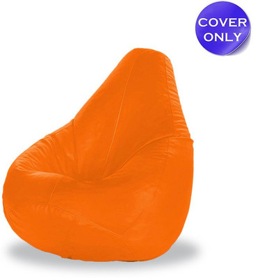 Devogue XXL Tear Drop Bean Bag Cover  (Without Beans)(Orange)