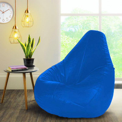 Devogue XXL Tear Drop Bean Bag Cover  (Without Beans)(Blue)