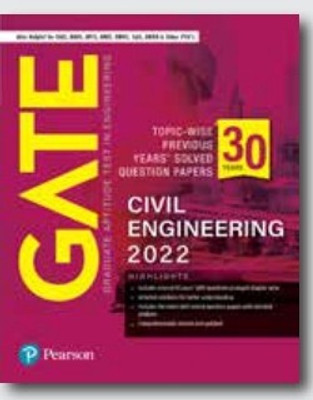 GATE Topic-wise Previous Years' Solved Question Papers Civil Engineering 2022(Paperback, Pearson)