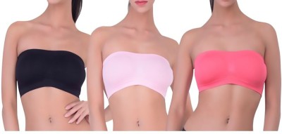 Fastdeal Women Bandeau/Tube Bra(Multicolor)