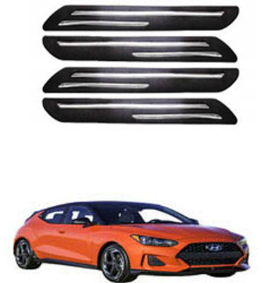 RONISH Silicone Car Bumper Guard(Black, Pack of 4, Hyundai, Universal For Car)