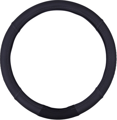 Michelin Premium Faux Leather Steering Wheel Cover(Black, Leatherite)
