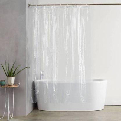DPA Collection 244 cm (8 ft) PVC Transparent Door Curtain Single Curtain(Solid, Transparent)