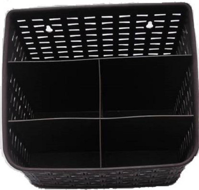 kidwayy 5 Compartments Plastic Plastic Storage Basket Bathroom Shower Makeup Organizer Large Caddy Cosmetic Box Organizer Holder with 5 Compartments for Desktop Bedroom Countertop Home Kitchen(Brown)