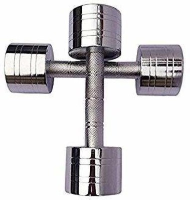 Rock Star Fitness Chrome Plated Steel dumbbells (Pack of 2) Fixed Weight Dumbbell(4 kg)
