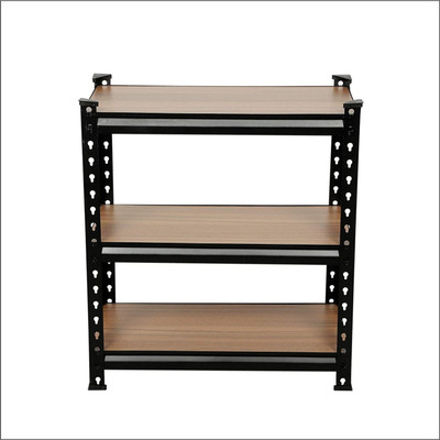 SMART SLIDE Boltless Folding 3-Shelves Heavy Duty Steel Slotted Angle ...