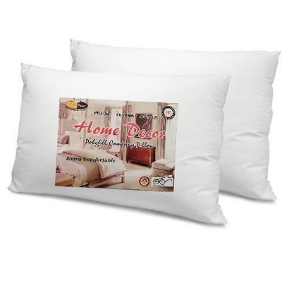Decor 2 COMFORT SOFT FIBRE PILLOW + 2 LUXURY COLOUR COTTON COVER WORTH RS 299 Polyester Fibre Solid Sleeping Pillow Pack of 2(Multicolor)