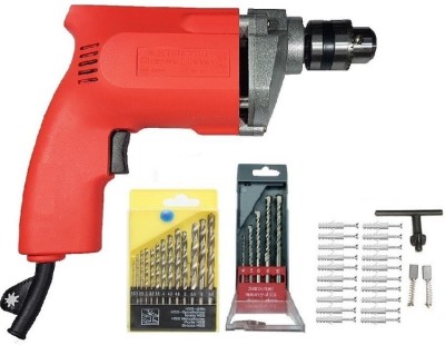 Shafiq international 350 W Electric Drill Machine with Powerfull Bits 10MM DRILL MACHINE COMBO Drill Bit set Pistol Grip Drill(10 mm Chuck Size)