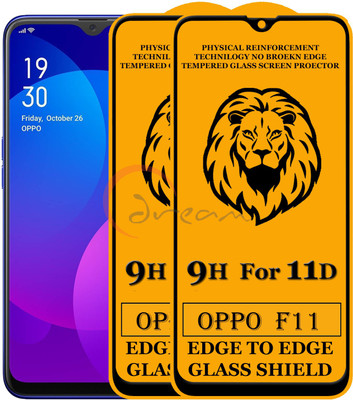 SoftTech Edge To Edge Tempered Glass for Oppo F11 (Anti-Fingerprint,Zero Bubble,9H Hardness)(Pack of 2)