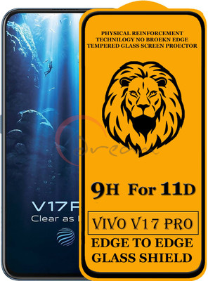 11D Edge To Edge Tempered Glass for Vivo V17 Pro (Anti-Fingerprint,Zero Bubble,9H Hardness)(Pack of 2)