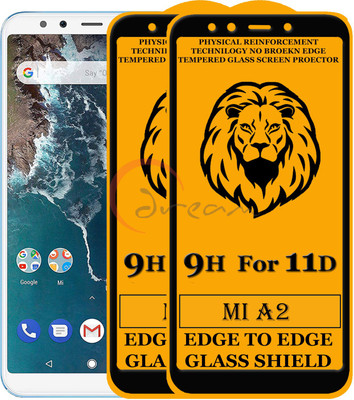 Dream Edge To Edge Tempered Glass for Mi A2 (Anti-Fingerprint,Zero Bubble,9H Hardness)(Pack of 2)