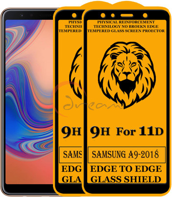 Express Buy Edge To Edge Tempered Glass for Samsung Galaxy A9 2018 (Anti-Fingerprint,Zero Bubble,9H Hardness)(Pack of 2)