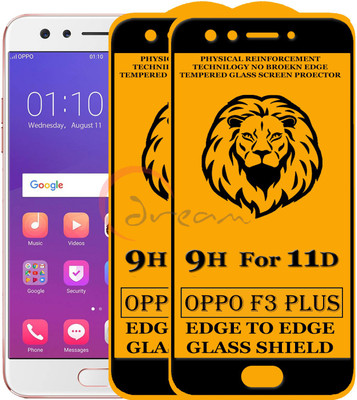 Express Buy Edge To Edge Tempered Glass for Oppo F3 Plus (Anti-Fingerprint,Zero Bubble,9H Hardness)(Pack of 2)