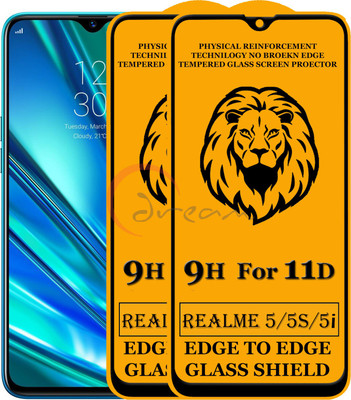 11D Edge To Edge Tempered Glass for Realme 5 (Anti-Fingerprint,Zero Bubble,9H Hardness)(Pack of 2)