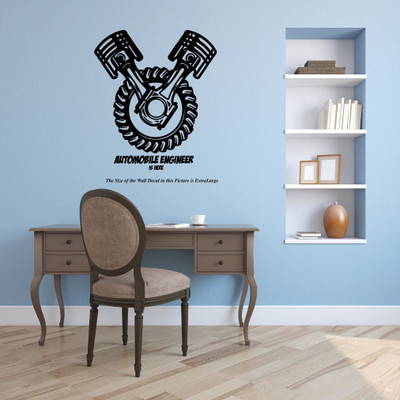 PEACOCKRIDE 60 cm Automobile Engineer is here Wall Decal Self Adhesive Sticker(Pack of 1)