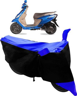 SMART BUYY Two Wheeler Cover for TVS(Zest, Black, Blue)