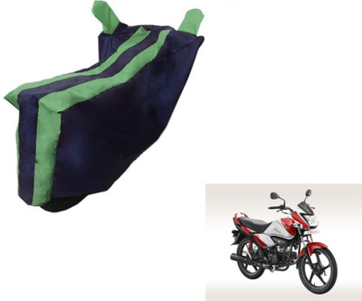 SMART BUYY Two Wheeler Cover for Hero(Splendor I Smart, Black, Green)