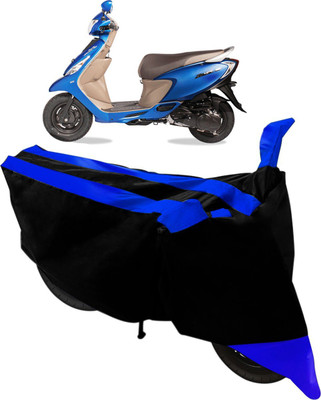 SMART BUYY Two Wheeler Cover for TVS(Zest, Black, Blue)