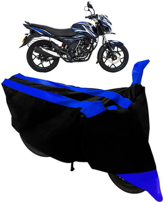 SMART BUYY Two Wheeler Cover for Bajaj(Discover 125 DTS-i, Black, Blue)