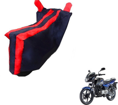 SMART BUYY Two Wheeler Cover for Bajaj(Pulsar 150 DTS-i, Black, Red)