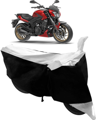 SMART BUYY Two Wheeler Cover for Bajaj(Dominar, Black, Silver)