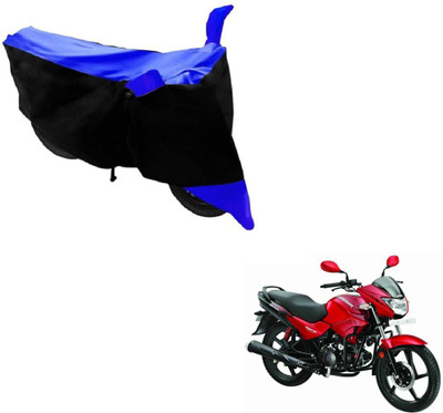 SMART BUYY Two Wheeler Cover for Hero(Glamour FI, Black, Blue)