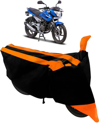SMART BUYY Two Wheeler Cover for Bajaj(XCD 125cc, Black, Orange)