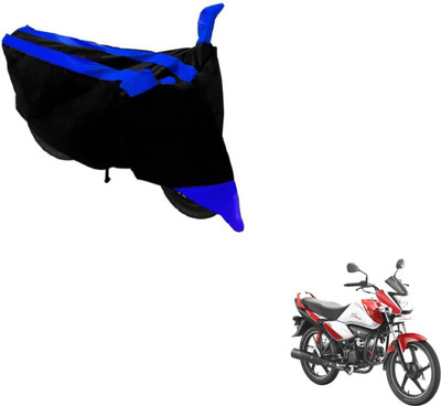 SMART BUYY Two Wheeler Cover for Hero(Splendor I Smart, Black, Blue)