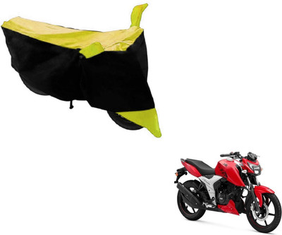 SMART BUYY Two Wheeler Cover for TVS(Apache RTR 160, Black, Yellow)