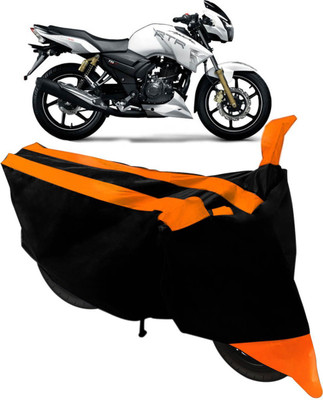 SMART BUYY Two Wheeler Cover for TVS(Apache RTR 180, Black, Orange)