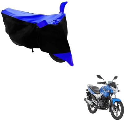 SMART BUYY Two Wheeler Cover for Bajaj(Discover 125 DTS-i, Black, Blue)